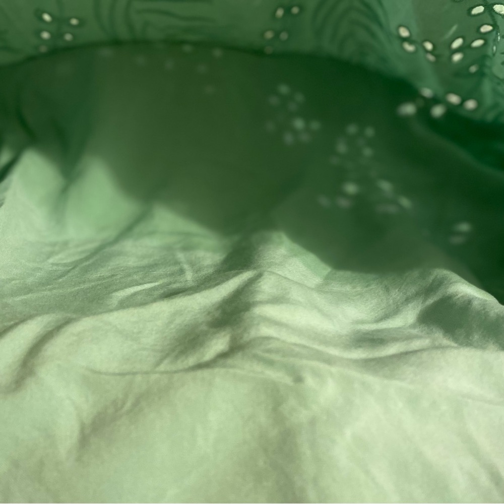 Torrid Eyelet Ruffle Sleeve Babydoll Top Green size 5 - Picture 5 of 10